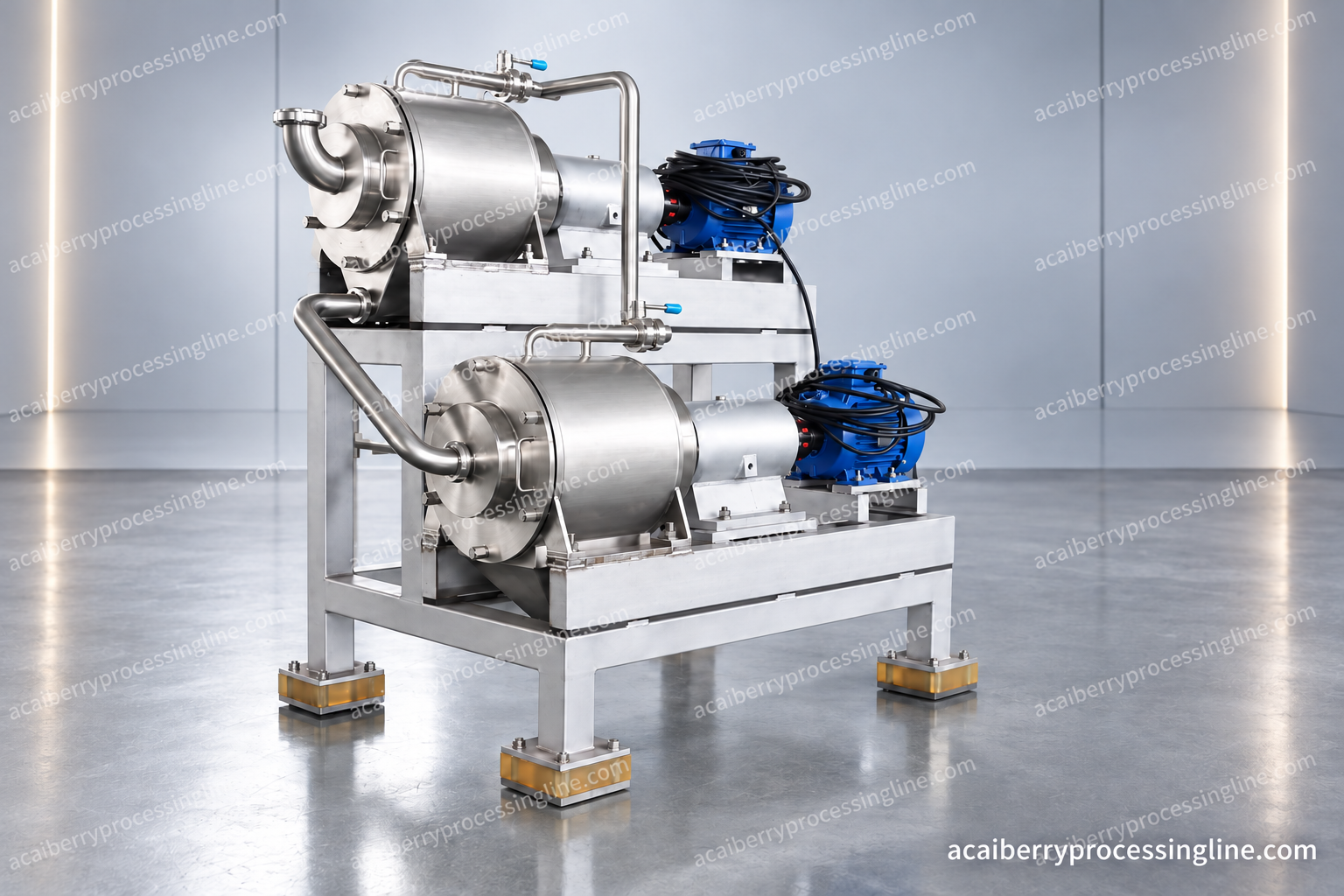 Photo-based two-stage pulping and refining machine with site watermark